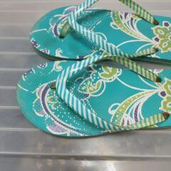 【美品】ビーチサンダル　グリーンの画像