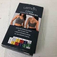 Lemon. レモン レディース リブロングラインブラ 2枚組 Lサイズの画像