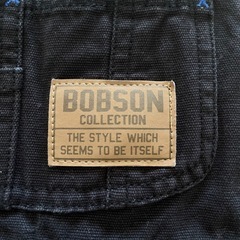 BOBSON ブラック オーバーオール 90cmの画像