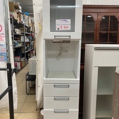リユースマン倉敷スリム収納棚ホワイトキッチン棚