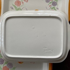 花柄陶器食器セット 5枚入り フォーク付き 電子レンジOK プレートの画像