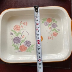 花柄陶器食器セット 5枚入り フォーク付き 電子レンジOK プレートの画像