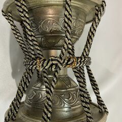 金属製 蛇 壽 福 太鼓 置物 縁起物の画像