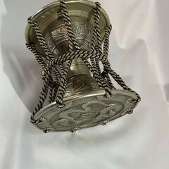 金属製 蛇 壽 福 太鼓 置物 縁起物の画像