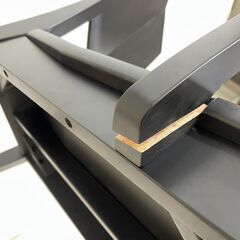 【訳あり】カリモク 肘付きダイニングチェア 幅540×奥行550×高さ875mm 肘の付け根割れあり／リペア・DIY用にの画像