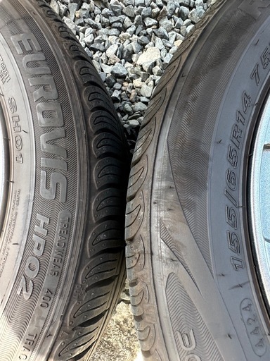 【㊗️ご成約?】【美品 超バリ山】軽自動車用 14インチアルミホイール 2024年第44週製造分 ROADSTONE EUROVIS 