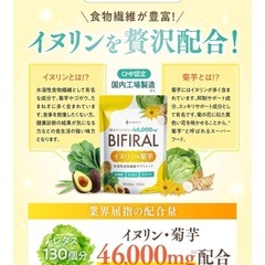 ビフィラル イヌリン & 菊芋 高濃度イヌリン 贅沢配合 30日分の画像