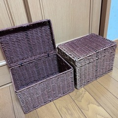 収納カゴ　収納　ブラウン　セット