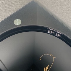 配送可能　漆器 丸盆 木製漆器 木製 お盆 盆 漆芸　茶道具　煎茶道具　アンティーク　古道具　箱付き の画像