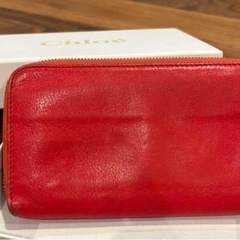 Chlo レッド 長財布 クロエ ラウンドファスナー☆Chlo の画像