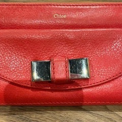 Chlo レッド 長財布 クロエ ラウンドファスナー☆Chlo の画像