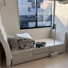 ニトリ　シングルベッドフレーム＋マットレス 　茨城県古河市から15KM以内であれば、無料の配送地域をご利用いただけます。 の画像