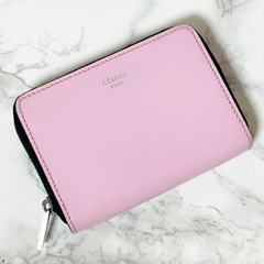 極美品】CELINE セリーヌ アコーディオン ジップ カードホルダー ピンク