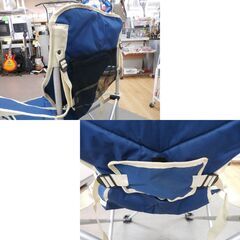 ① ウールリッチ アウトドアチェア アルミアームレストチェア ブルー WOOLRICH キャンプ BBQ 海水浴 西岡店の画像