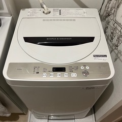 決まりました【無料】※引渡時返金　SHARP冷蔵庫・洗濯機(4.5kg) 2017年製　ES-GE48の画像