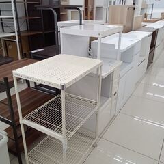 ★リユースのサカイ日立店★HJ7058  キャスター付きラック ホワイト H94×D44×W59.5 クリーニング済み の画像