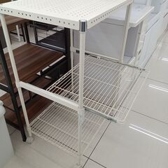 ★リユースのサカイ日立店★HJ7058  キャスター付きラック ホワイト H94×D44×W59.5 クリーニング済み の画像