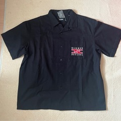 XLARGE ブラックの半袖ワークシャツの画像