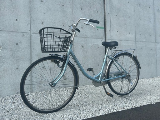 R7 ブリヂストン BU605 B5F　エブリッジ EBRIDE 26インチ 自転車　水色 学生さん ママチャリ お買い物 現状