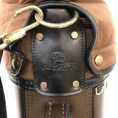 ss7605　バーバリー キャディバッグ ブラウン ノバチェック BURBERRY ゴルフバッグ 茶 希少 バーバリー 中古の画像