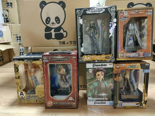 ■シャンクス、ロー２体、ロジャー、ルフィ、炭治郎　　人気６体フィギア