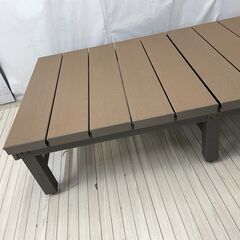 【未使用・組立済み】人工木アルミDXデッキ T型 ブラウン 180×90cm 屋外用ウッドデッキの画像