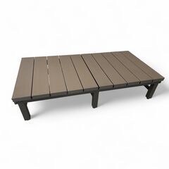 【未使用・組立済み】人工木アルミDXデッキ T型 ブラウン 180×90cm 屋外用ウッドデッキの画像