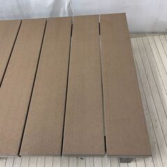 【未使用・組立済み】人工木アルミDXデッキ T型 ブラウン 180×90cm 屋外用ウッドデッキの画像