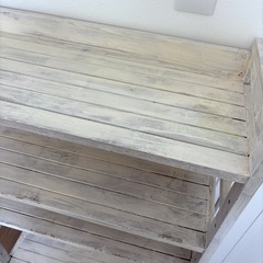 収納棚　ホワイト家具　63.5×28×110の画像