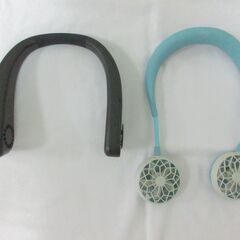 ( M-614 )ネッククーラー 首掛け扇風機 携帯扇風機 ハンズフリー ネックファン 首掛けクーラー ２個セット 中古 動作確認済みの画像