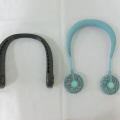 ( M-614 )ネッククーラー 首掛け扇風機 携帯扇風機 ハンズフリー ネックファン 首掛けクーラー ２個セット 中古 動作確認済みの画像