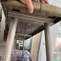 アルミ製　長椅子　ベンチの画像
