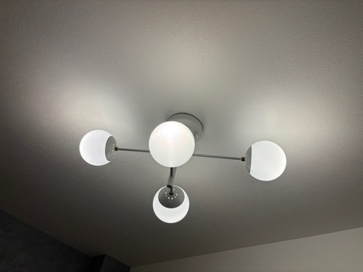 【美品✨】シーリングライト 4灯 北欧 ガラス LED 定価約3万