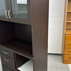 ★リユースのサカイ千葉中央店★期間限定割引有 NITORI レンジボード ブラウン H181×D83×W80 クリーニング済み TC3825の画像