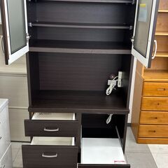 ★リユースのサカイ千葉中央店★期間限定割引有 NITORI レンジボード ブラウン H181×D83×W80 クリーニング済み TC3825の画像