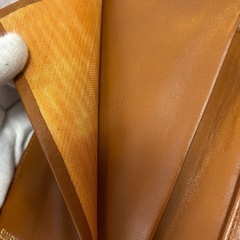 GUCCIグッチ札入れロングウォレット二つ折り長財布さいふサイフメンズレディース レザー牛革ブラウン茶色ユニセックス小銭入れ無しの画像