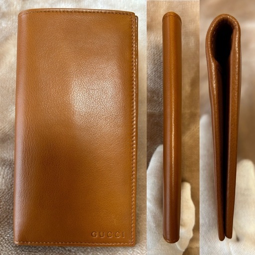 GUCCI ブラウンレザー 札入れ グッチ ホースビット 1955〕ジップアラウンドウォレット ・GG