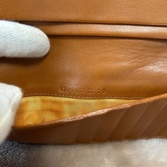 GUCCIグッチ札入れロングウォレット二つ折り長財布さいふサイフメンズレディース レザー牛革ブラウン茶色ユニセックス小銭入れ無しの画像