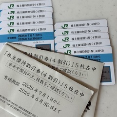 JR東日本株主優待券　残り5枚です