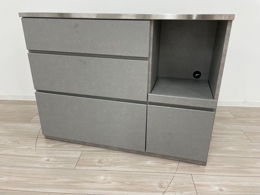 お値下げしました！キッチンカウンター 天板ステンレス グレー