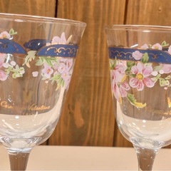 GIANNI  VALENTINO  ワイングラス2個セット グラスハンガー付きの画像