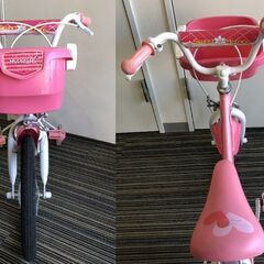 ☆自転車 補助輪付き 16インチ ピンク 女の子用 中古品(NF250710)546-38の画像