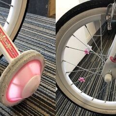 ☆自転車 補助輪付き 16インチ ピンク 女の子用 中古品(NF250710)546-38の画像