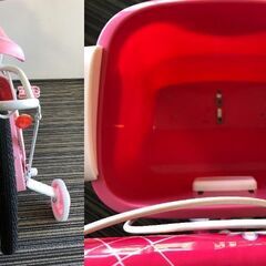 ☆自転車 補助輪付き 16インチ ピンク 女の子用 中古品(NF250710)546-38の画像
