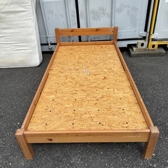 無印良品 木製シングルベッド 引き出し収納付き  Wooden Single Bed with Drawersの画像
