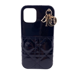 ディオール Dior iPhoneケース レディディオール カリンディオール iphone12/12proケース ブラックの画像