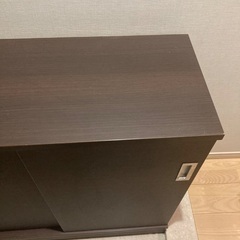 【美品】棚　ダークオーク　サイズ: 幅86.7 奥行:35 高さ:83(cm)の画像