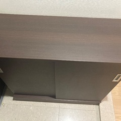 【美品】棚　ダークオーク　サイズ: 幅86.7 奥行:35 高さ:83(cm)の画像