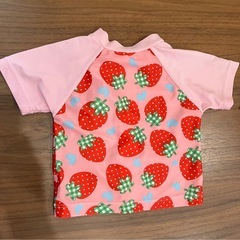 ベビー用品 水着 95サイズ いちご ピンク 女の子 夏 プール の画像
