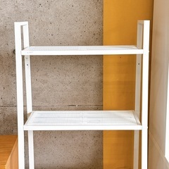 IKEA LERBERG レールベリ ホワイト スチールラックラックの画像